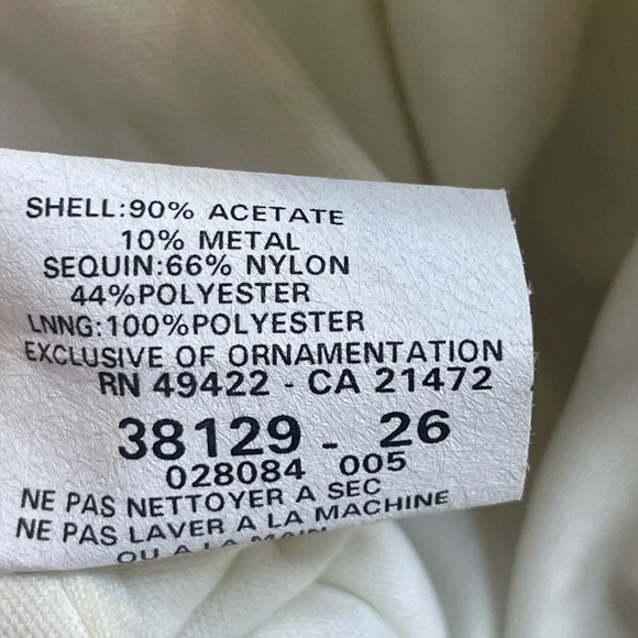 Gunne Sax dress maxi gown by Jessica Mclintock sz 7 knit gold sequin strapless - Picture 11 of 11